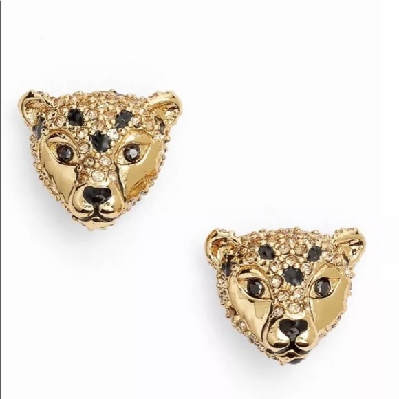 kate spade Jewelry - NWT Kate Spade Run Wild Cheetah Earrings